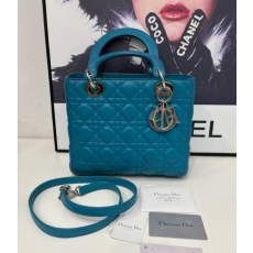 Dior 디올 블루 스웨이드 데이비 핸드백