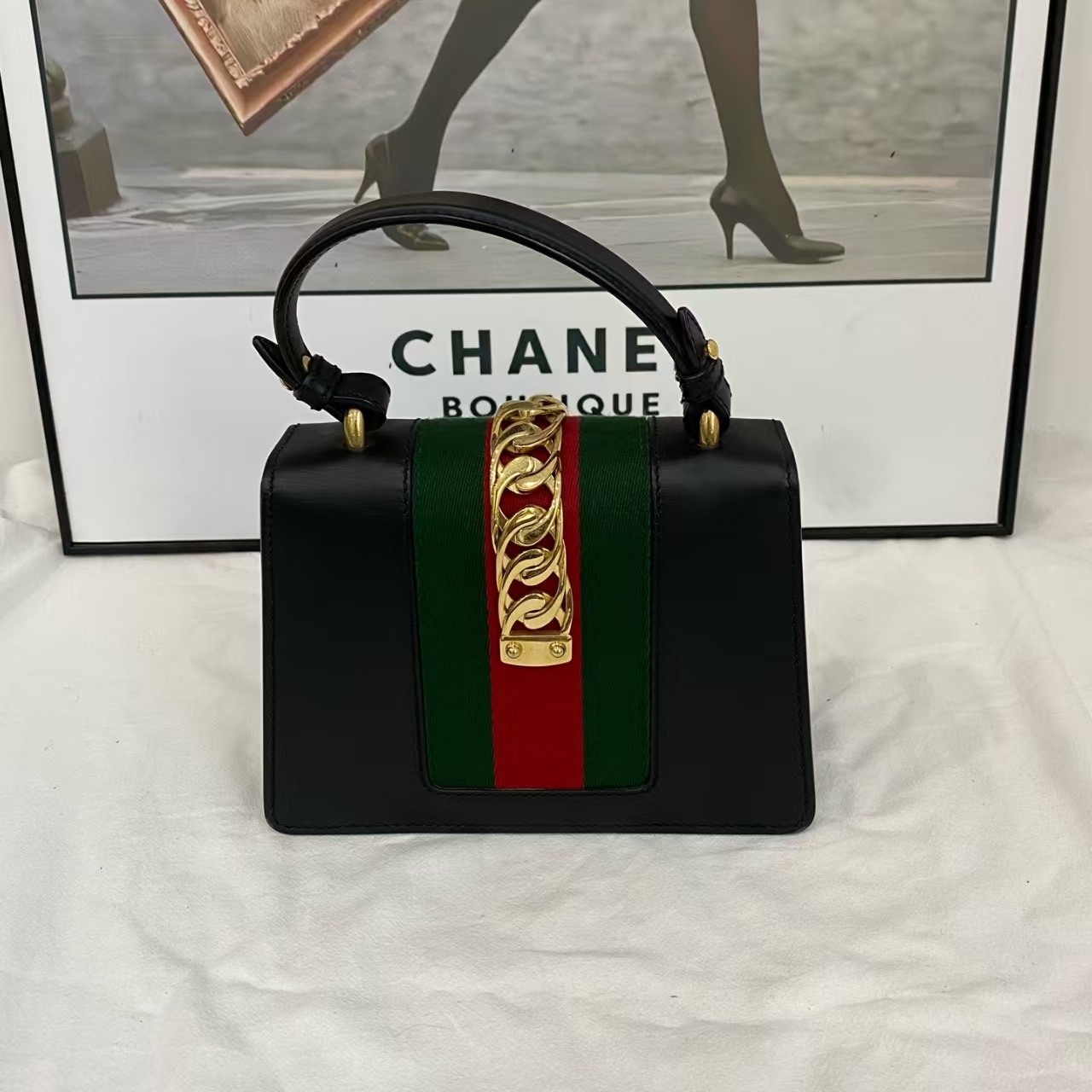 Gucci 구찌 블랙 세르비아 토트겸 크로스백 99 뉴