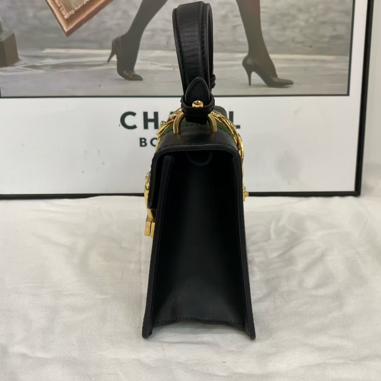 Gucci 구찌 블랙 세르비아 토트겸 크로스백 99 뉴